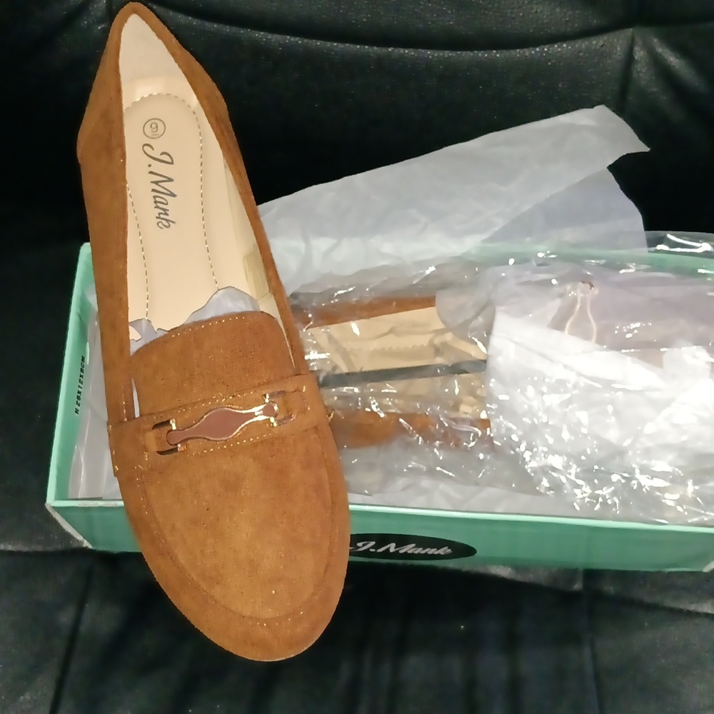 Brown Buckle Strap Flats